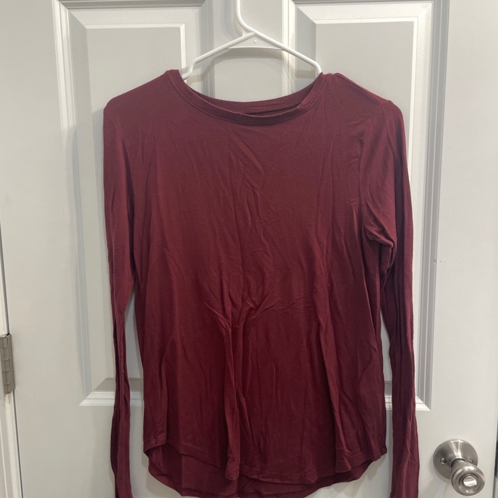 Hollister Burgundy Long Sleeve Top